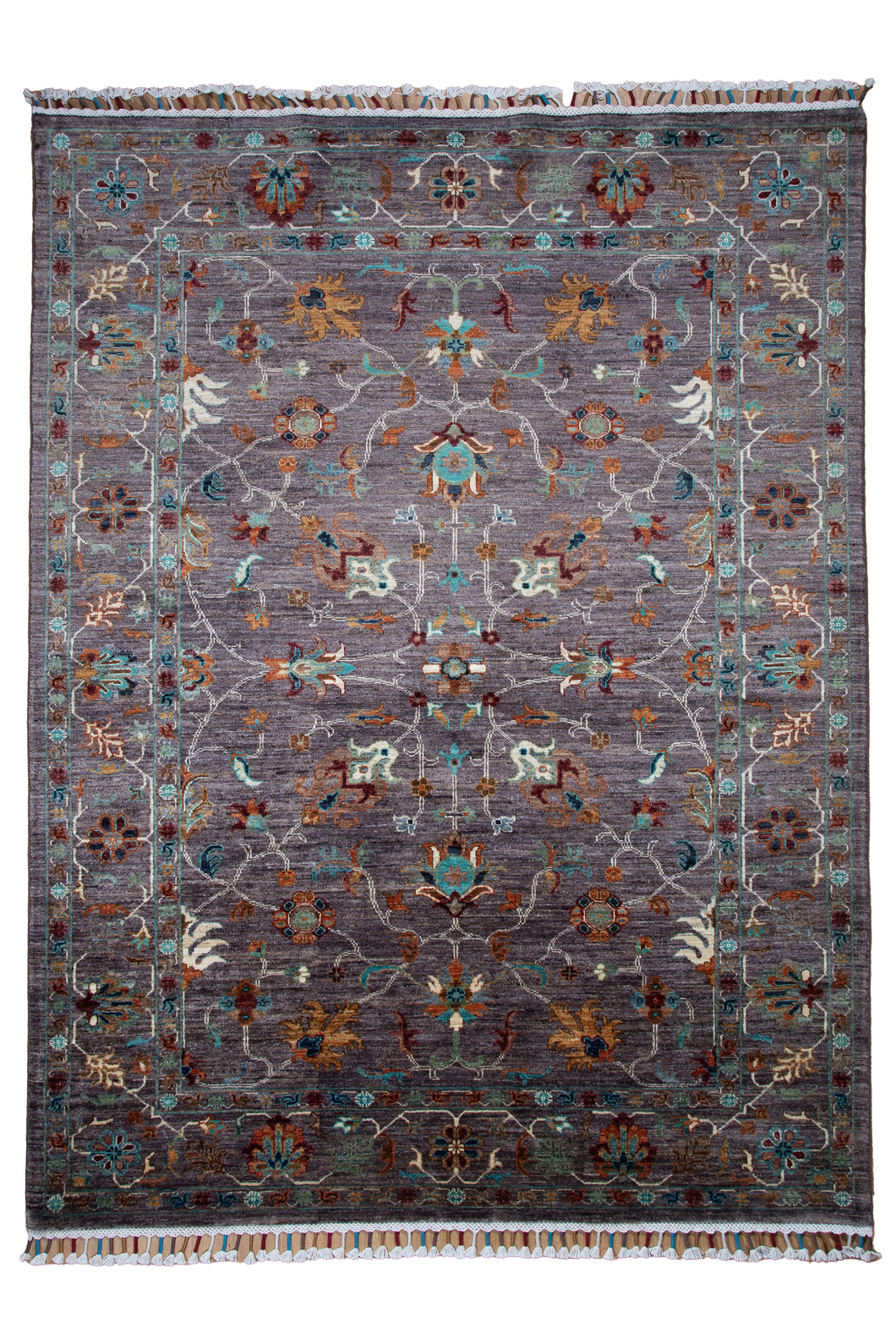 Plum Grey Zeigler Afghan Rug