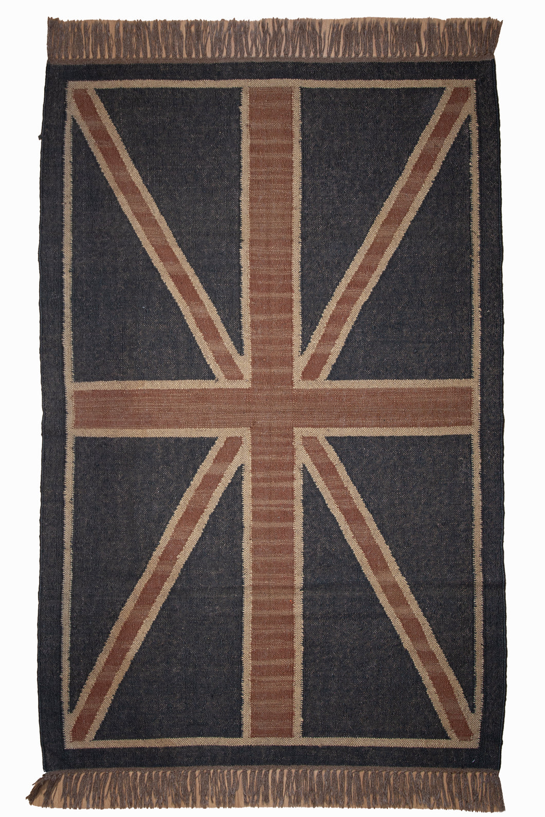 Union Jack Handwoven Jute Dhurrie