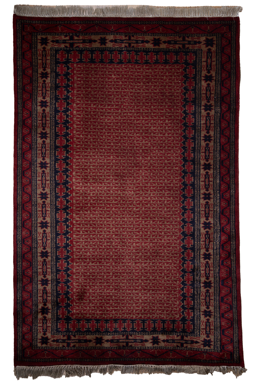Heritage Red Indo Afghan Wool Rug
