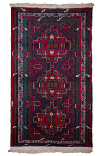 Load image into Gallery viewer, Baluchi Wool Rug with Jewel Tones
