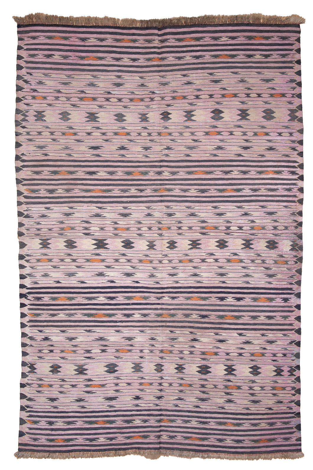 Pastel Tribal Striped Irani Kilim