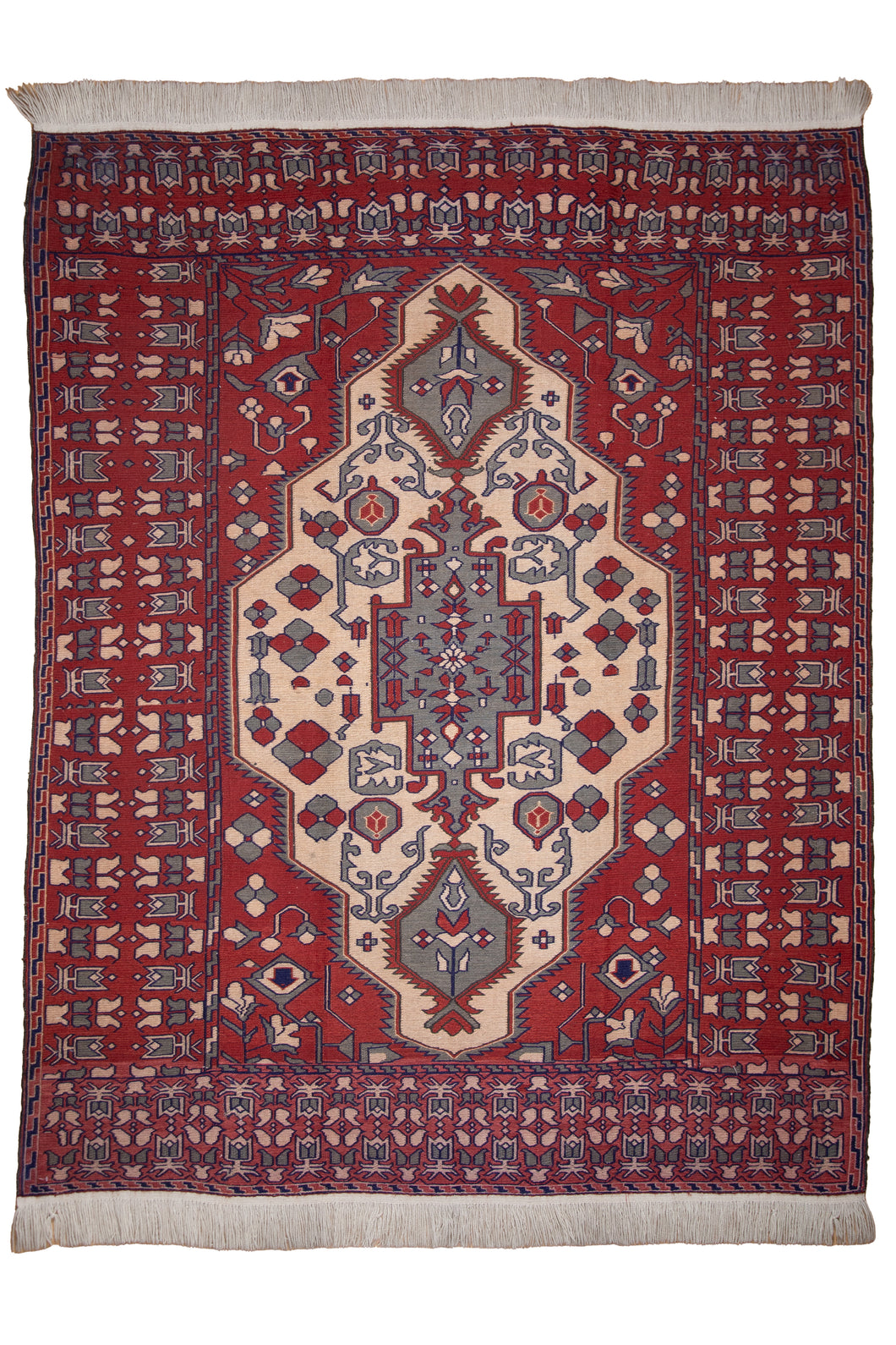 Vintage Afghan Barjesta Kilim Rug