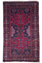 Load image into Gallery viewer, Crimson Bloom Afghan Tribal Rug
