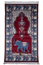 Load image into Gallery viewer, Imperial Red Elephant Wool Rug
