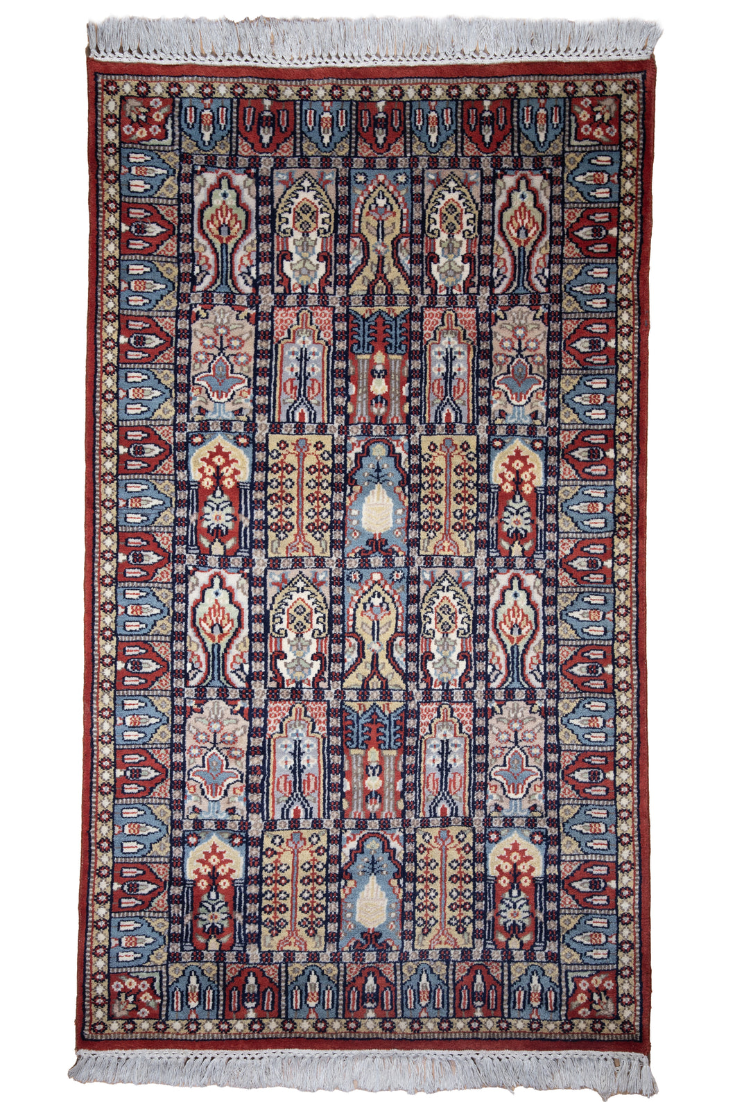 Mughal Motif Multicolor Indian Rug