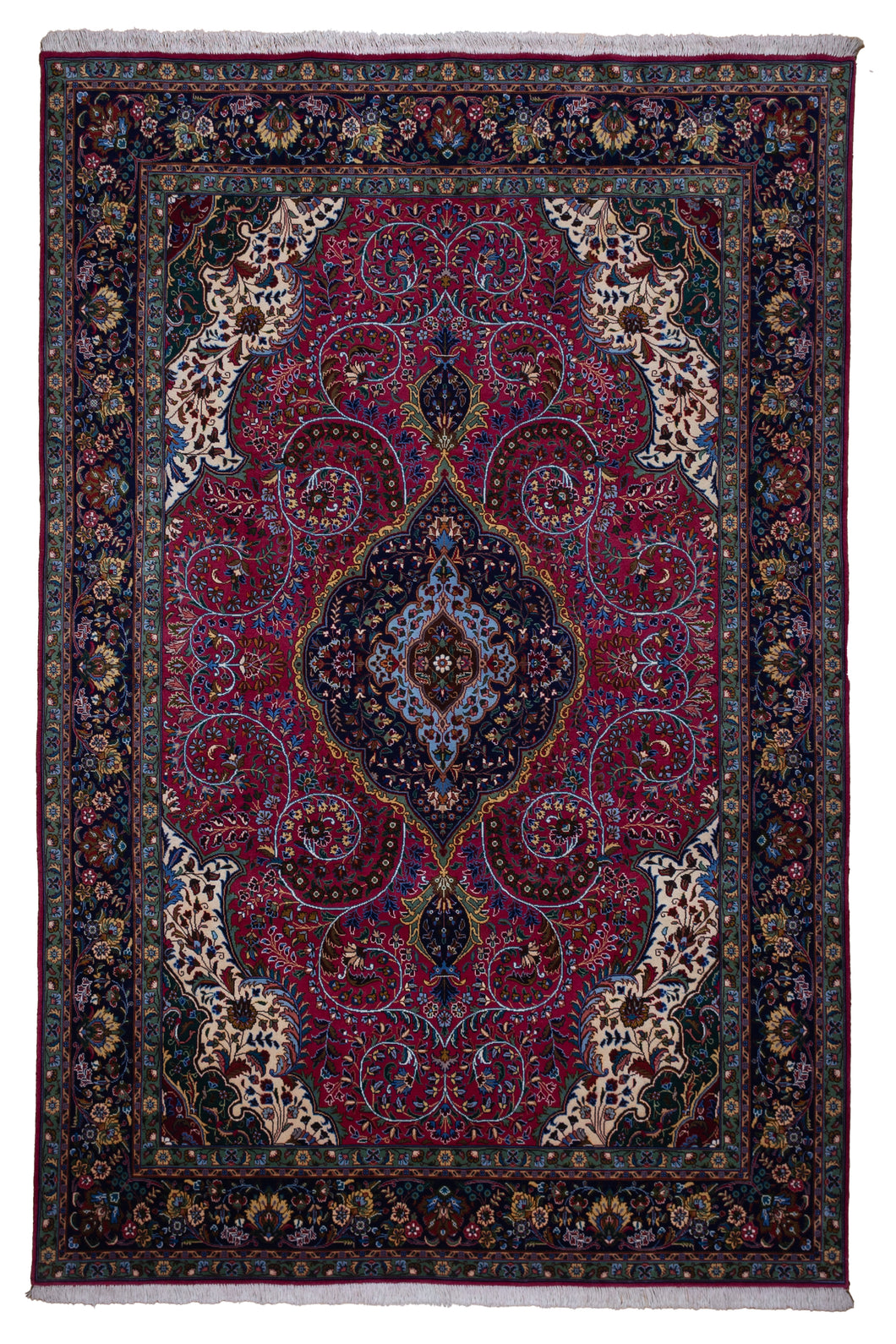 Exquisite Persian Tabriz Wool Masterpiece