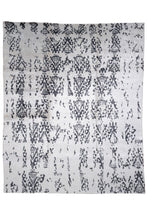 Load image into Gallery viewer, Monochrome Damask Wool and Silk Rug
