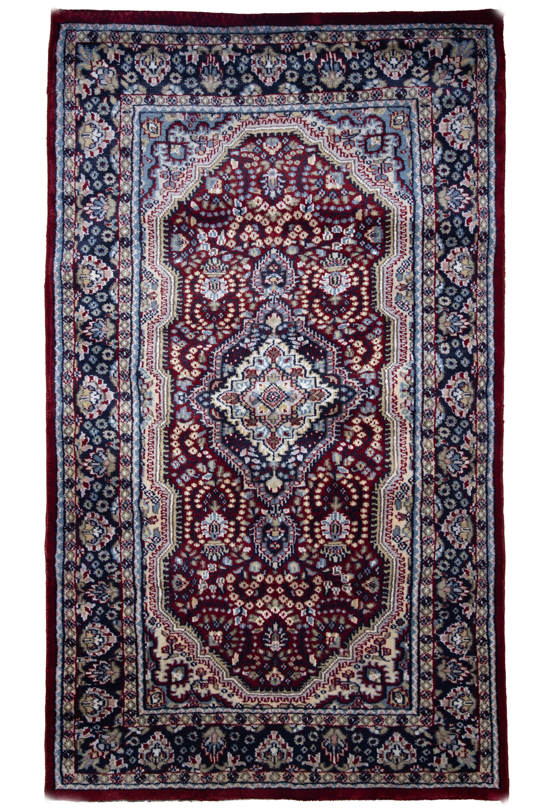 Ruby Medallion Handwoven Indian Rug