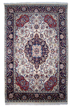 Load image into Gallery viewer, Ivory Indo Kashan Medallion Rug
