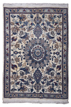 Load image into Gallery viewer, Ivory Blue Persian Nain Wool Rug
