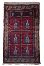 Load image into Gallery viewer, Antique Caucasian Village Symbol Rug

