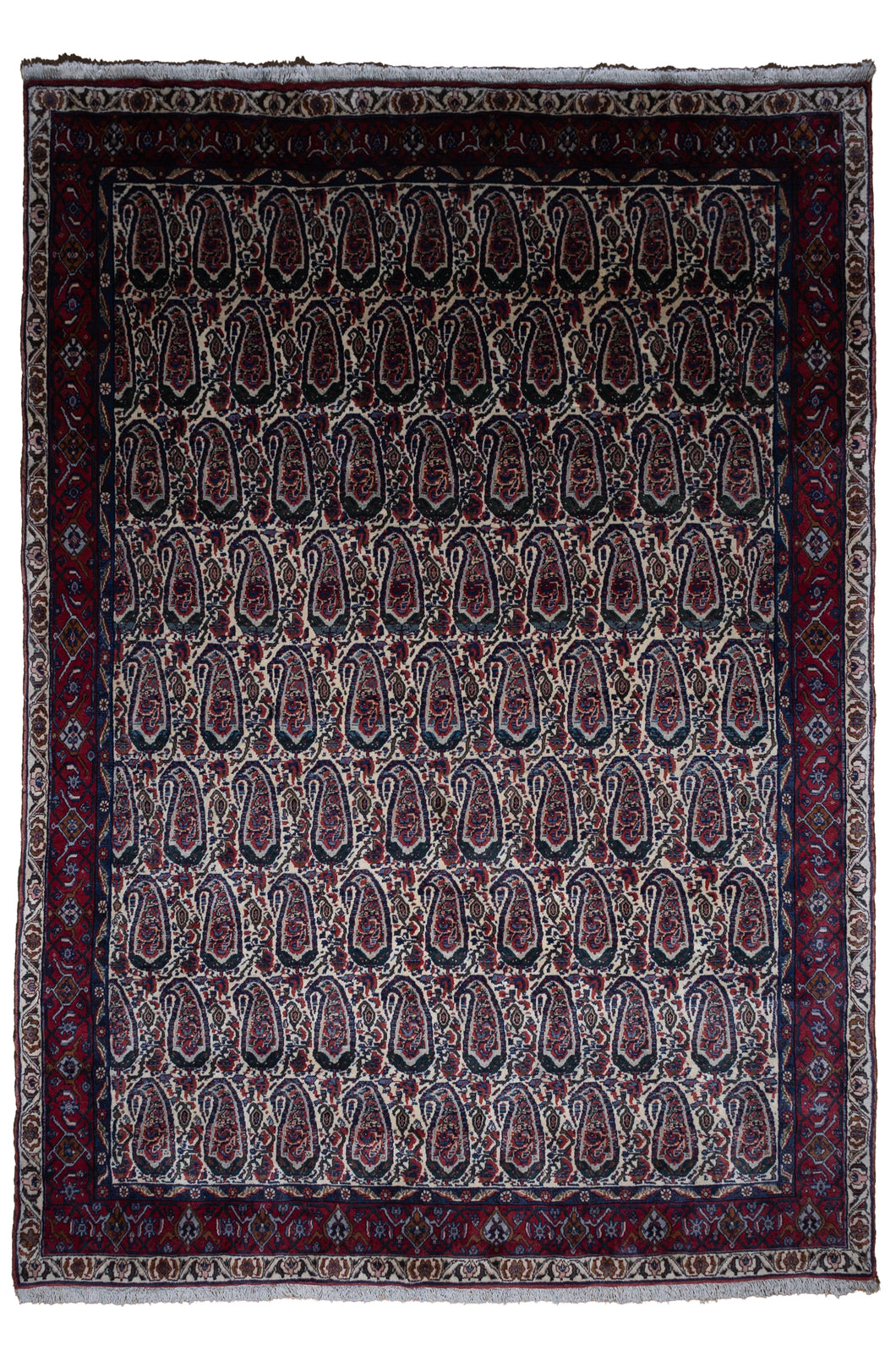 Antique Persian Senneh Rug with Paisley