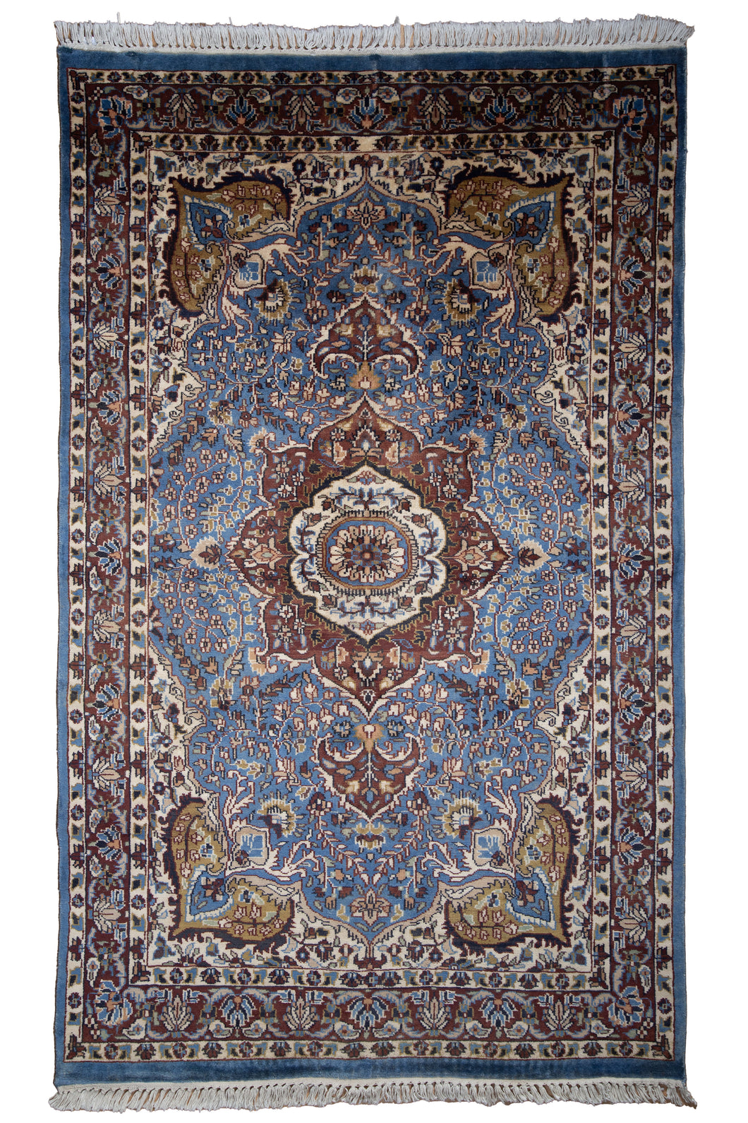 Regal Blue Medallion Indian Rug