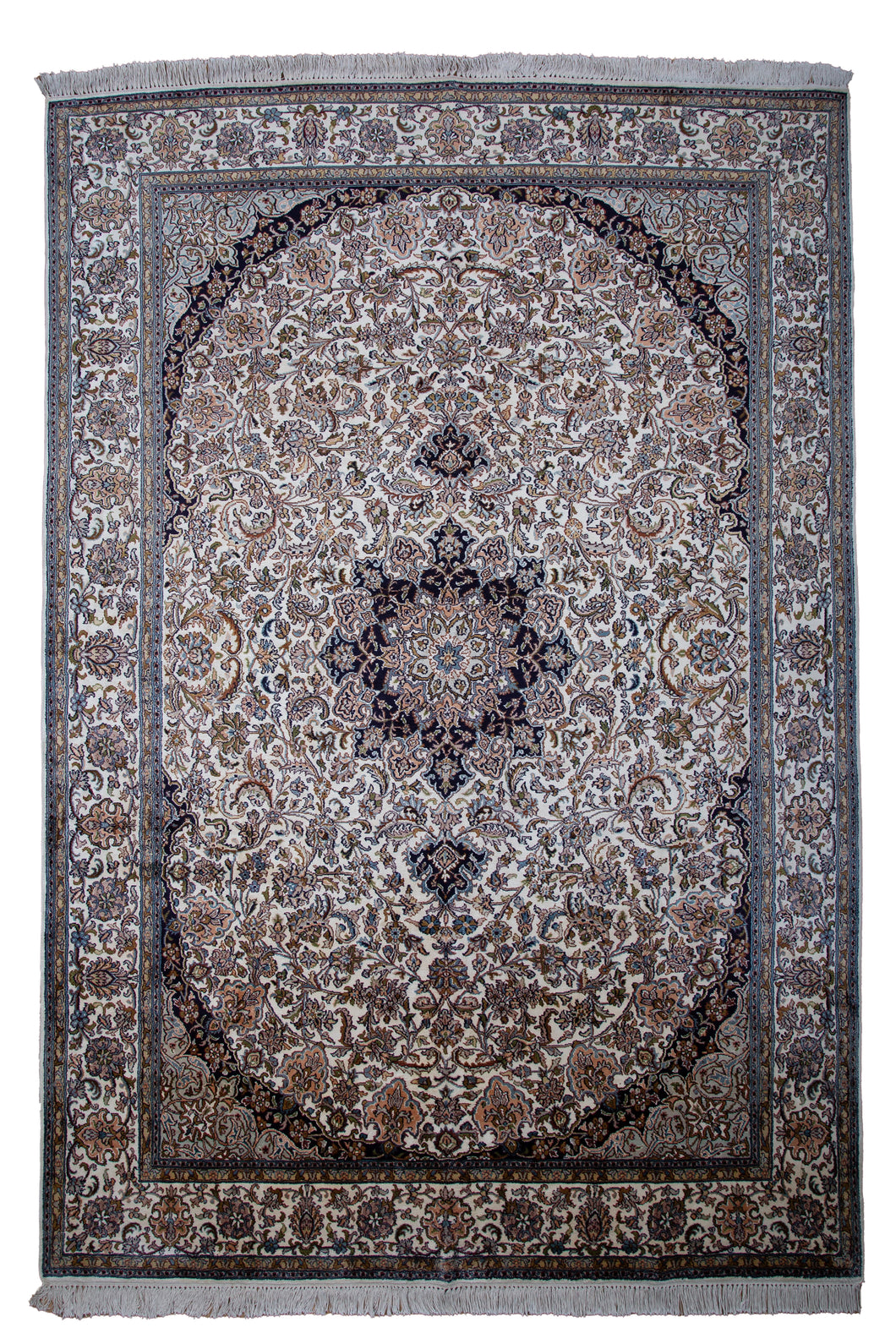 Isfahan Medallion Kashmir Silk Rug