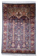 Load image into Gallery viewer, Imperial Blue Kashmiri Silk Masterpiece

