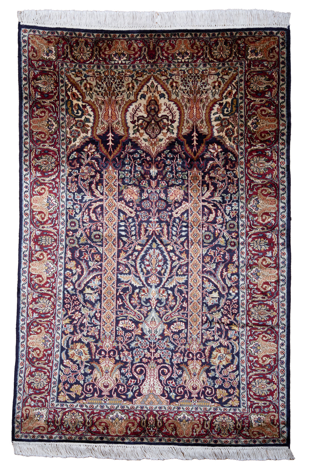 Imperial Blue Kashmiri Silk Masterpiece