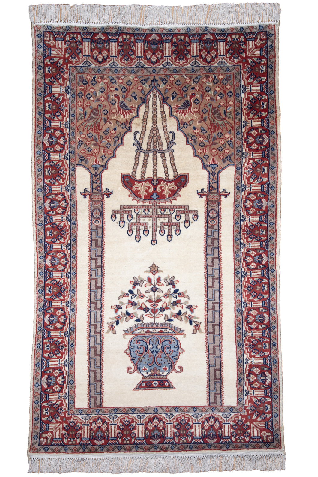 Ivory Niche Vase Wool Rug