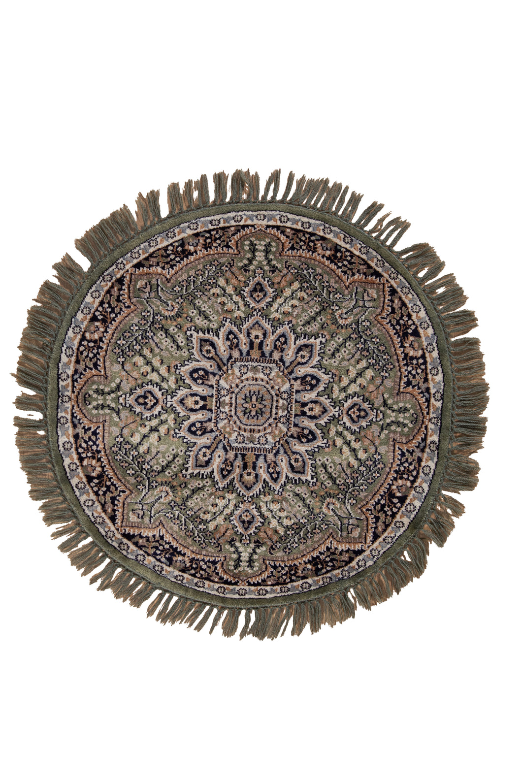 Handwoven Round Indian Wool Rug