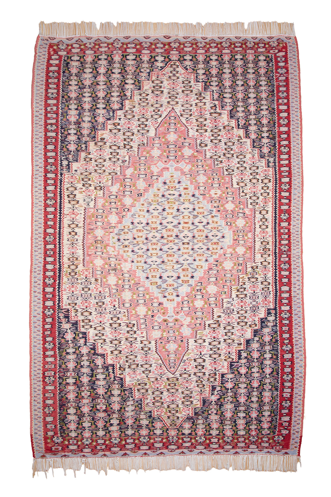 Vintage Persian Senneh Kilim Beauty