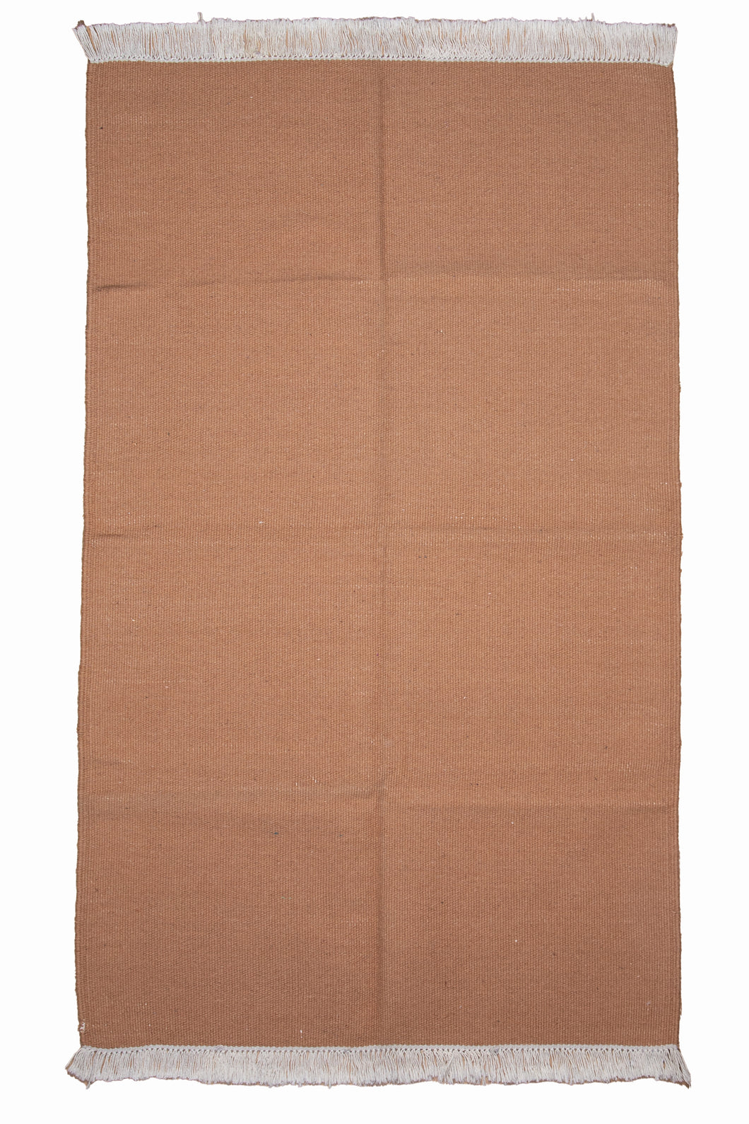 Terracotta Flatweave Wool Dhurrie Rug