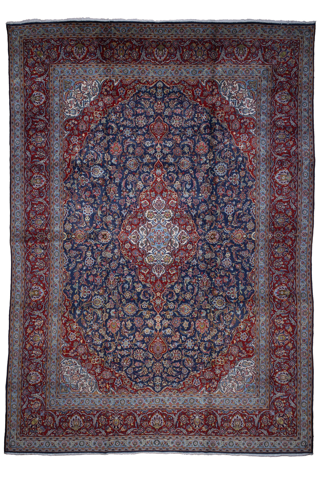 Vintage Kuruk Kashan Wool Masterpiece