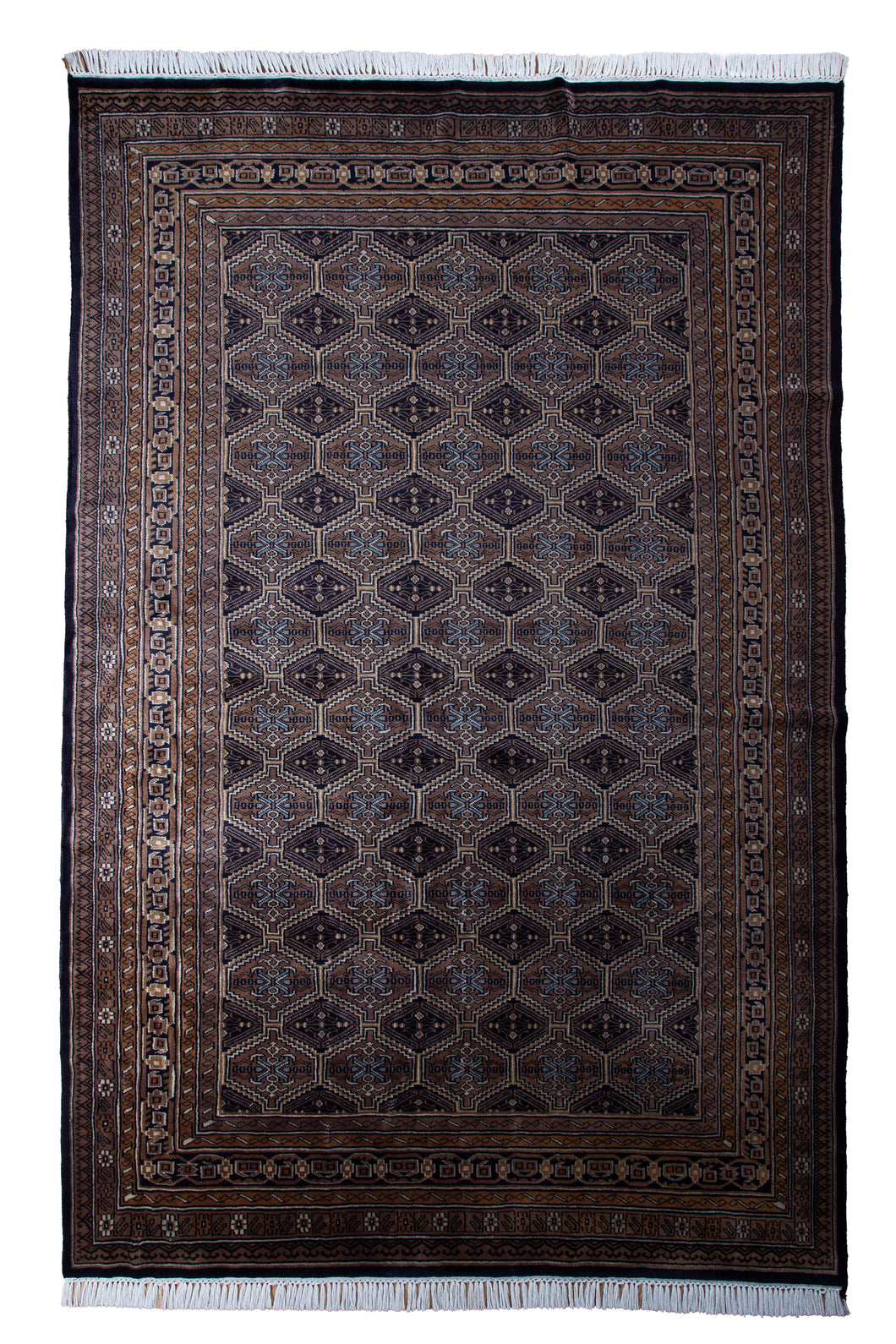 Hexagonal Motif Indo Afghan Rug