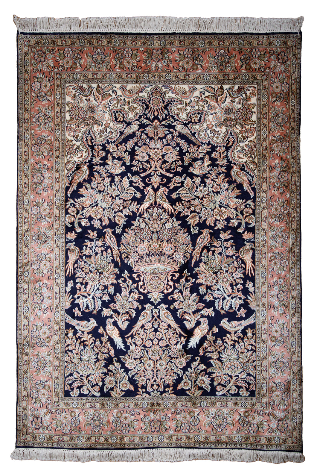 Kashmiri Silk Birds Design Carpet