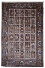 Load image into Gallery viewer, Indo Kashan Wool Garden Panel Rug

