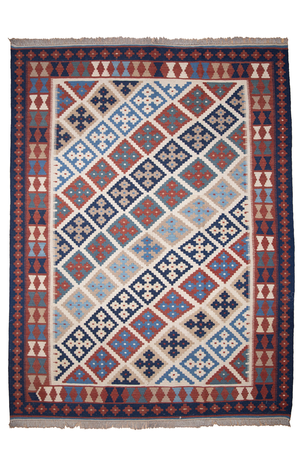 Geometric Elegance Persian Kilim Rug