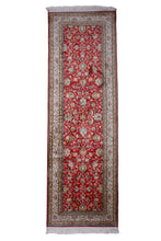 Load image into Gallery viewer, Royal Red Kashmiri Silk Runner Rug
