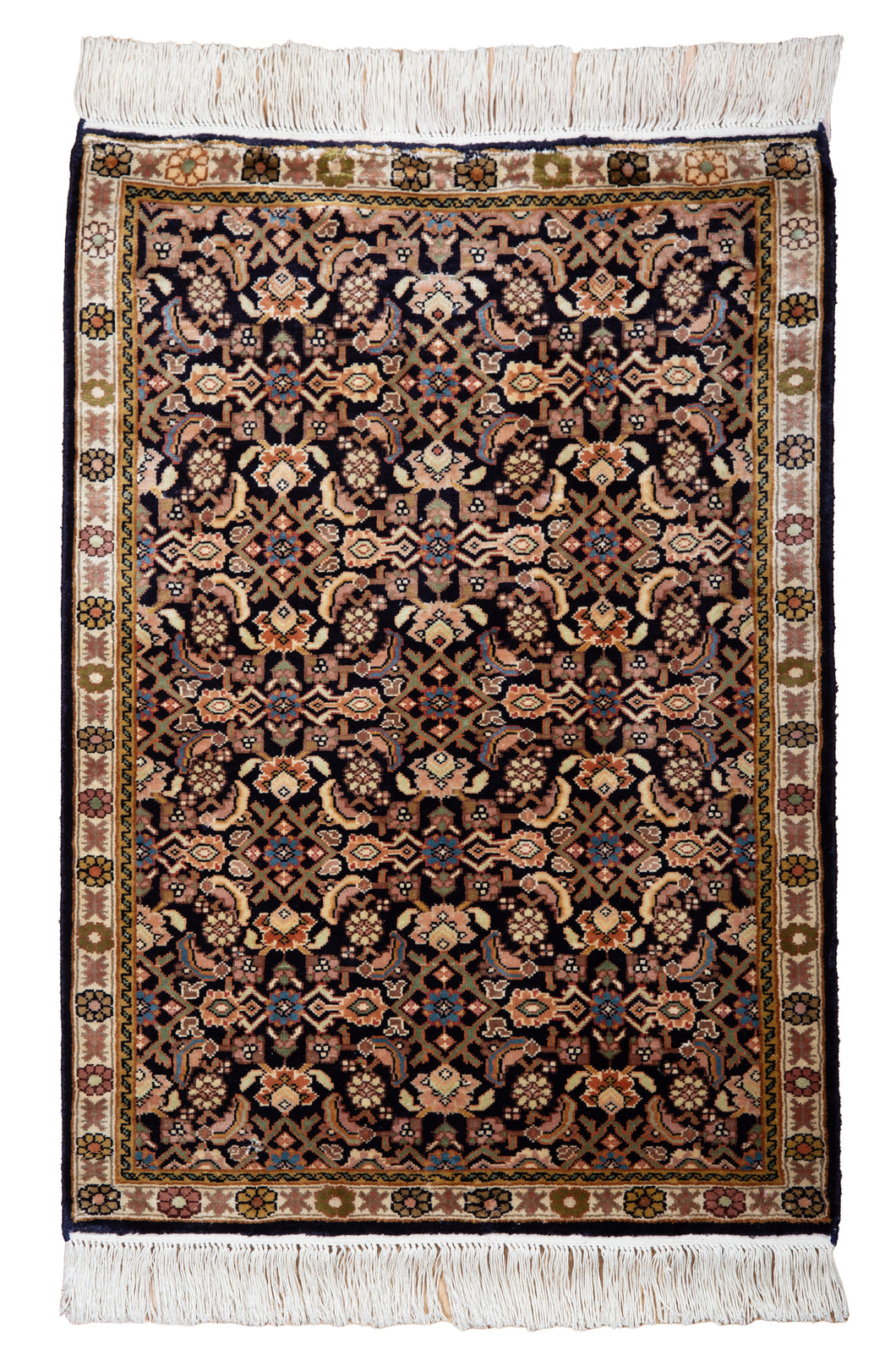 Persian Garden Motif Silk Rug