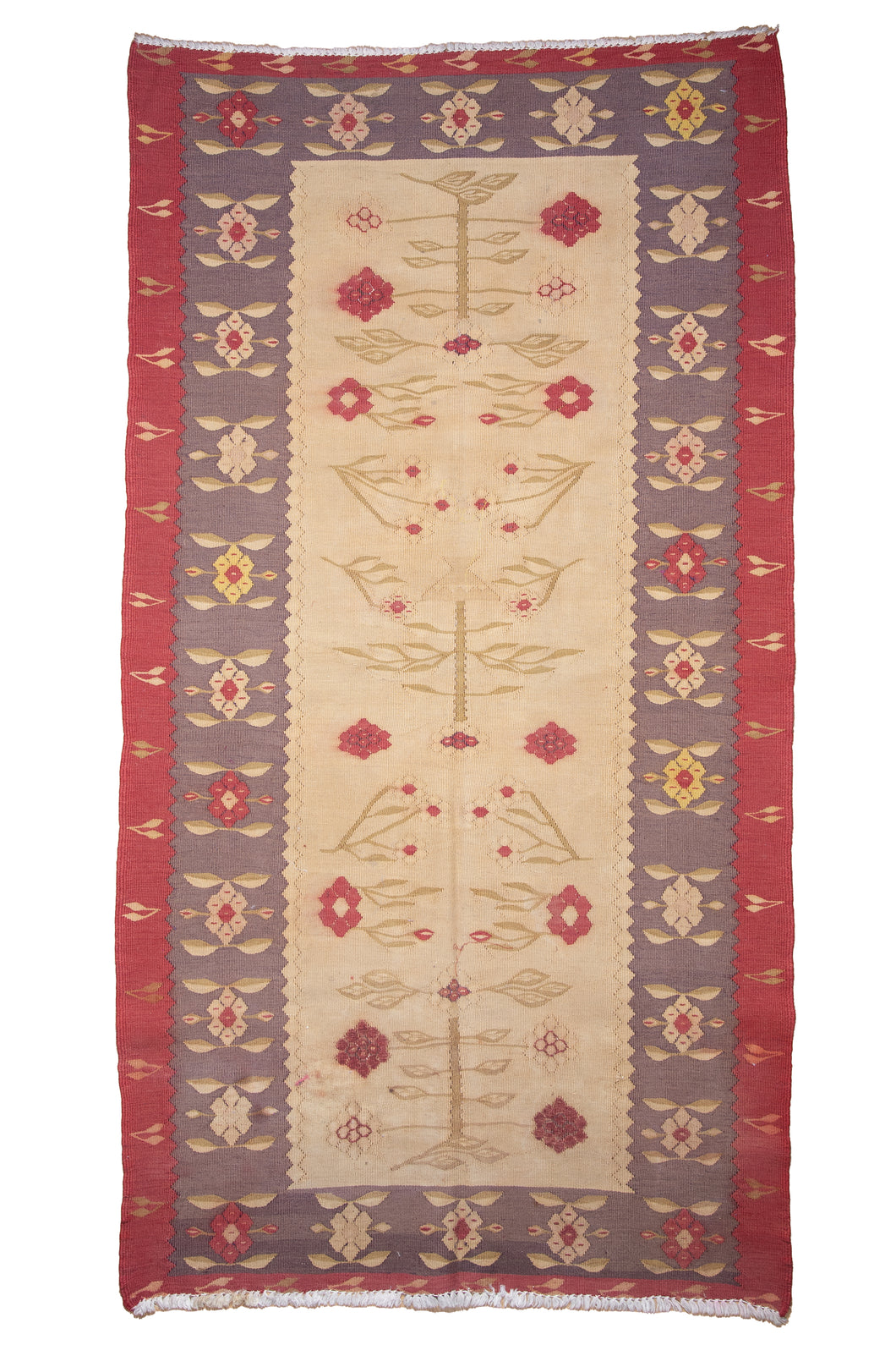 Antique Floral Persian Kilim Rug