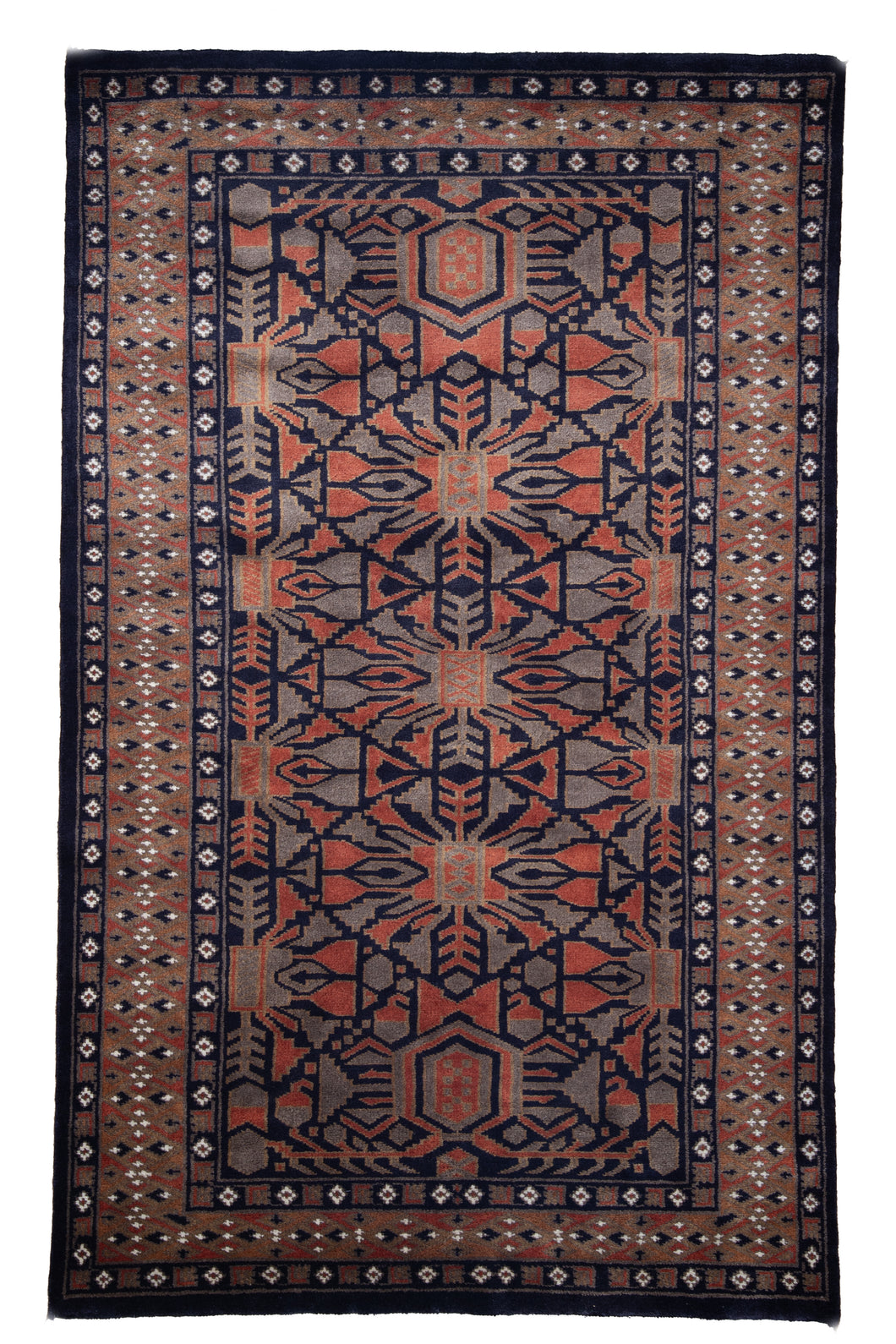 Tribal Starburst Geometric Wool Rug
