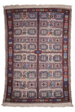 Load image into Gallery viewer, Antique Turkman Geometric Panel Rug
