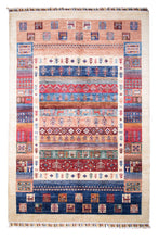 Load image into Gallery viewer, Ivory Framed Afghan Zeigler Rug

