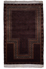 Load image into Gallery viewer, Baluchi Wool Rug with Mihrab Design
