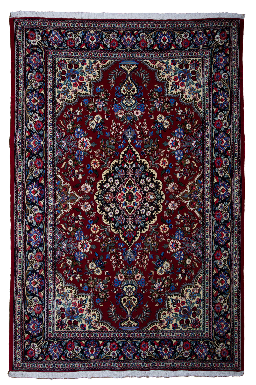Persian Kashan Qum Floral Elegance