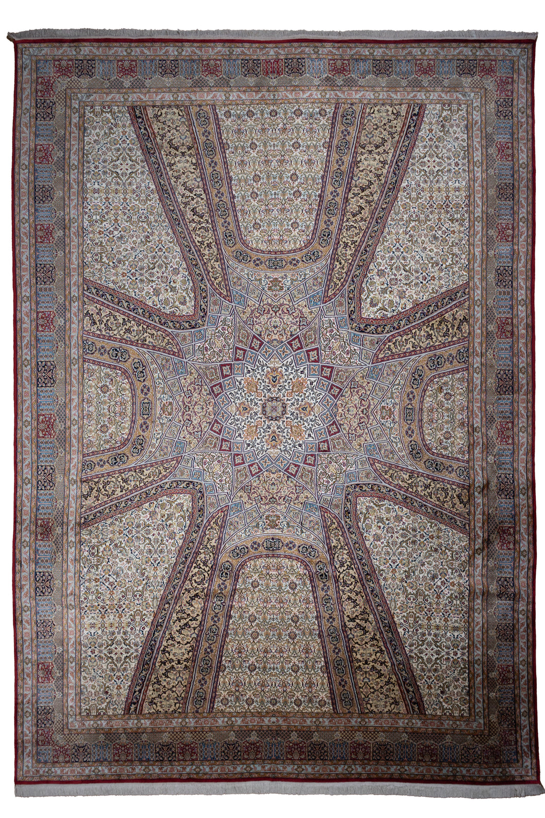 Palatial Dome Medallion Kashmiri Silk