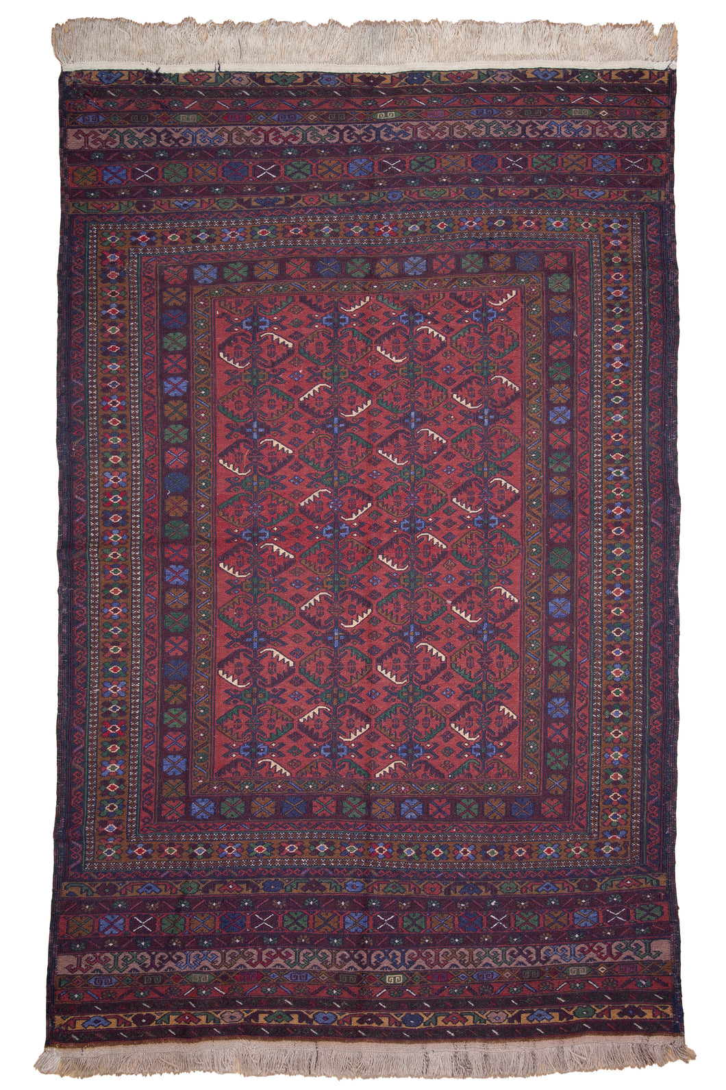 Crimson Field Afghan Maliki Kilim