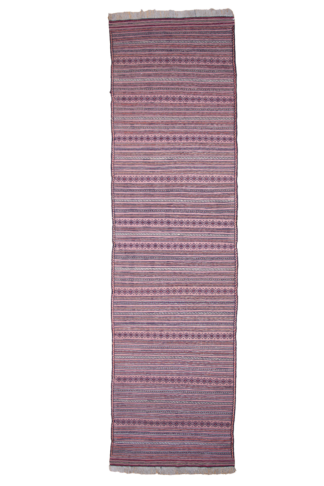 Rosewood Stripes Afghan Soumak Kilim