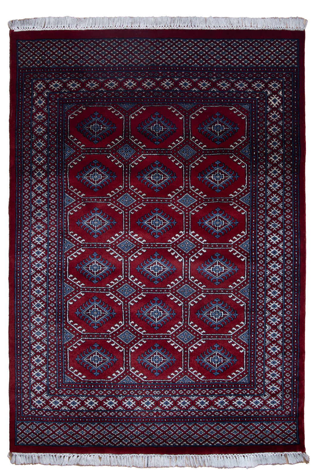 Red Gul Indo Afghan Wool Rug