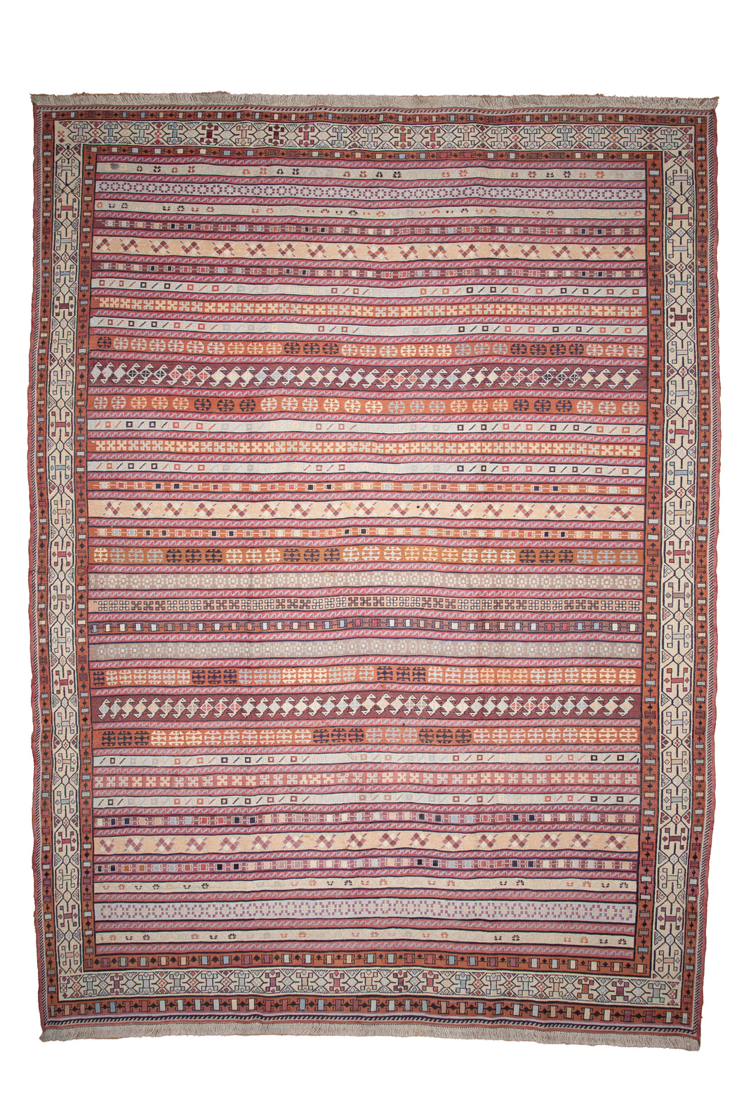 Antique Shirazi Soumak Tribal Kilim