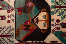 Load image into Gallery viewer, Portrait Motif Antique Afghan Rug
