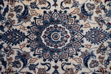 Load image into Gallery viewer, Ivory Blue Persian Nain Wool Rug
