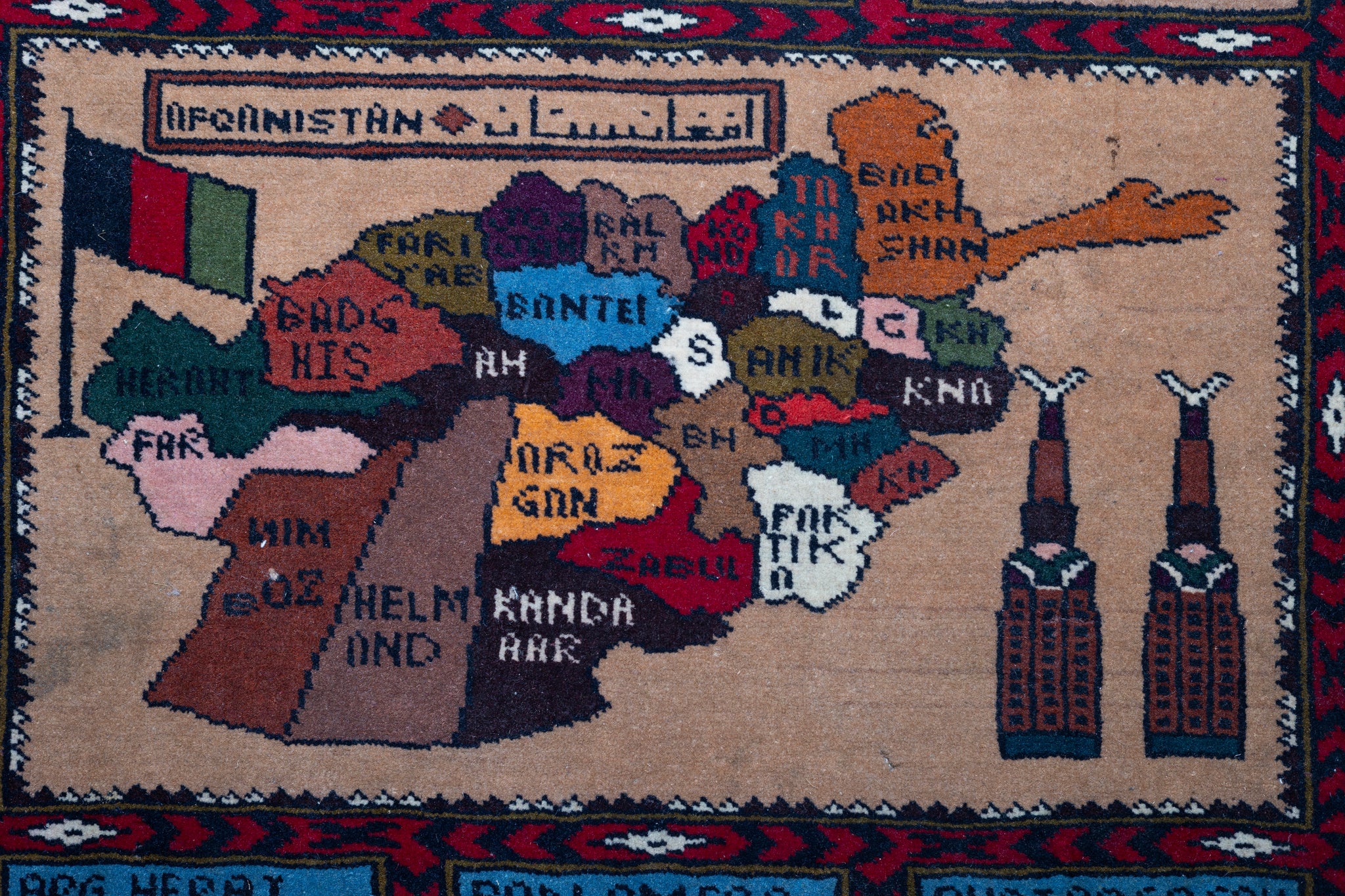 Afghan Map Rug Heritage Map Afghan Pictorial Rug – RugWeave