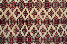 Load image into Gallery viewer, Zahir Shahi Wool Rug in Ivory Crimson
