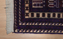 Load image into Gallery viewer, Baluchi Wool Rug with Tree Panels
