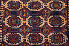 Load image into Gallery viewer, Turkman Wool Rug with Guls Pattern
