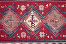 Load image into Gallery viewer, Kazak Geometric Medallion Wool Rug
