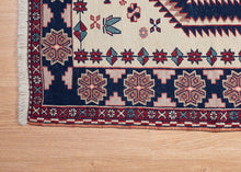 Load image into Gallery viewer, Kazak Geometric Medallion Wool Rug
